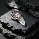 Natural Crystal Point Raw Stone Pendant