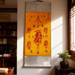 Five-Way God of Wealth Hanging Scroll - 44×145cm（Approximately 17×57 inches）