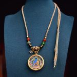 Hand – Woven Cord Necklace  Pendant