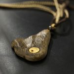 Vintage Wood Pendant Necklace for Wealth and Blessings