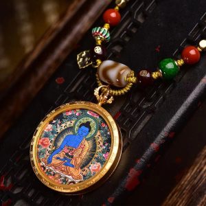 Hand - Woven Cord Necklace Pendant