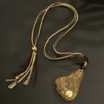 Vintage Wood Pendant Necklace for Wealth and Blessings