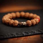 Rudraksha, Cinnabar & Dzi Bead Bracelet