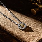 Double – Ring Pixiu Men’s Necklace