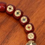 Hand-Embedded Cinnabar-Offering Moon and Star Bodhi Bracelet