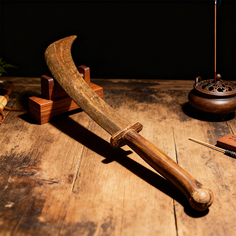 Traditional Bone Craft Scimitar - Folk Culture Collectible Premium