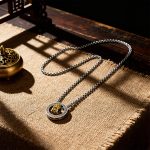 Double – Ring Pixiu Men’s Necklace