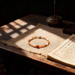 Red Aventurine & South Red Agate Bracelet with Mother-of-Pearl
