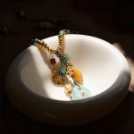 Ethnic – Style Tassel Turquoise Energy Balance Wood – Enhancing Jewelry Set