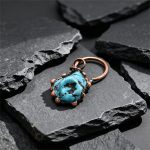 Copper Dyed Natural White Turquoise Pendant