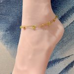 Natural Peridot Double-Layer Chain Anklet