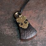 Ebony Handmade Axe-Shaped Pendant