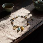 Ethnic – Style Tassel Turquoise Energy Balance Wood – Enhancing Jewelry Set