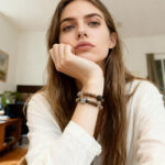 Lucky Blessing Black Silver Obsidian & Gray Moonstone Bracelet