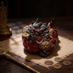 Red Glazed Ceramic Wealth Toad Ornament