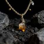 Citrine Scepter Handmade Macramé Necklace