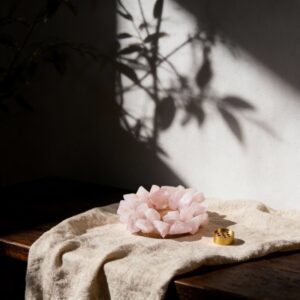 Natural Crystal Incense Holder - Pink Crystal