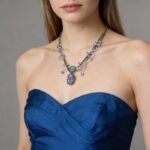 Labradorite & Aquamarine Raw Stone Macramé Necklace