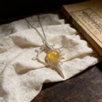Handmade Wire-Wrapped Natural Citrine Pendant