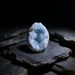 Blue Quartz Geode Paperweight