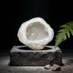 White Quartz Geode Paperweight
