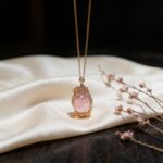 Natural Rose Quartz Nine-Tailed Fox Pendant Necklace
