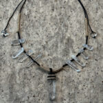Healing Clear Quartz Raw Crystal Macramé Necklace
