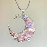 Pink Moon Handmade Wire-Wrapped Pendant