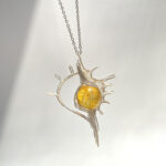 Handmade Wire-Wrapped Natural Citrine Pendant