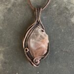 Natural Pink Crystal Handmade Wire-Wrapped Pendant