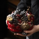 Red Glazed Ceramic Wealth Toad Ornament