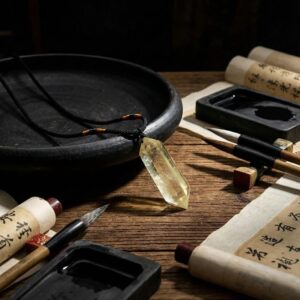 Citrine Hexagonal Pendant