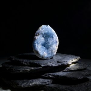 Blue Quartz Geode Paperweight