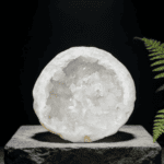 White Quartz Geode Paperweight