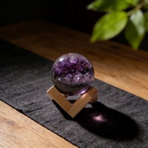 Natural Amethyst Geode Sphere