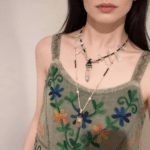 Healing Clear Quartz Raw Crystal Macramé Necklace