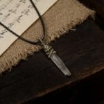 Handmade Wire-Wrapped Clear Quartz Pendant