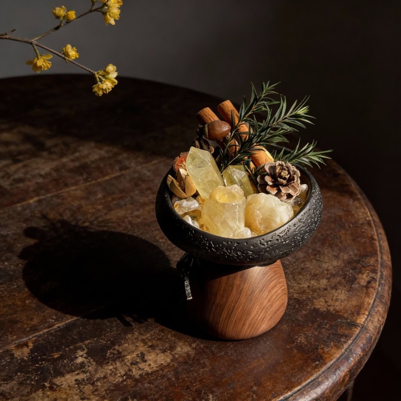 Natural Citrine Raw Stone Energy Bowl