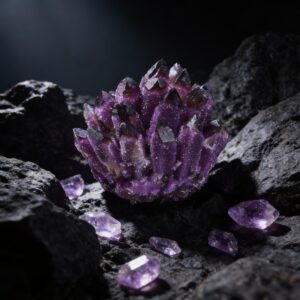 Deep Purple Amethyst Crystal Cluster