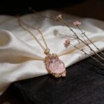 Natural Rose Quartz Nine-Tailed Fox Pendant Necklace
