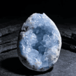 Blue Quartz Geode Paperweight