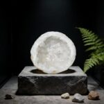 White Quartz Geode Paperweight