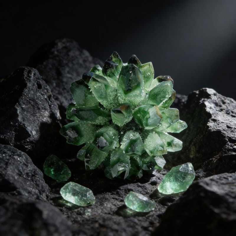 Green Quartz Crystal Cluster Fortune