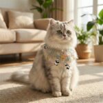 Panda Embroidery Pet Shawl Bib