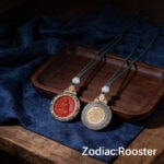 Tibetan Silver & Cinnabar Zodiac Guardian Pendant