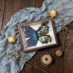 Blue Tone Crystal Dried Flower Butterfly DIY Craft Kit