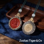 Tibetan Silver & Cinnabar Zodiac Guardian Pendant