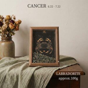 12 Constellation Natural Crystal Chip Frame - Cancer