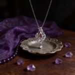 Aquarius Amethyst Teardrop Pendant Necklace