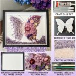Purple Preserved Flower Crystal Butterfly DIY Craft Kit